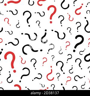 Question marks seamless pattern. Vector doodle question marks background Stock Vector