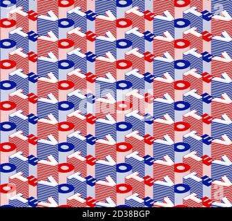 Vote seamless pattern. Vector Seamless pattern Vote text election day Usa debate of president voting 2020. Election banner design, Political Flyer vec Stock Vector