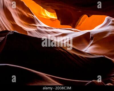 Antelope Canyon on the Navajo Nation's tribal lands in Page, Arizona Stock Photo