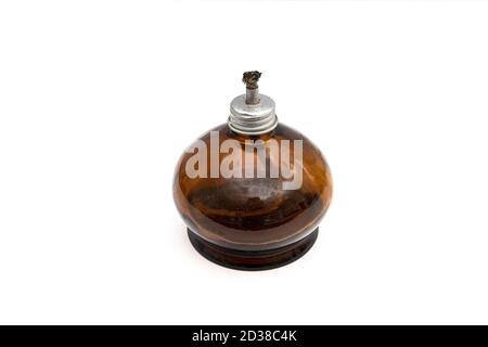 Alcohol burner from a fondue set isolated on white background Stock Photo -  Alamy