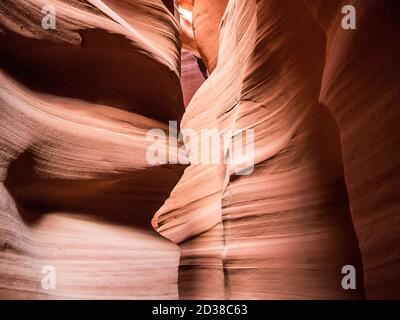 Antelope Canyon on the Navajo Nation's tribal lands in Page, Arizona Stock Photo