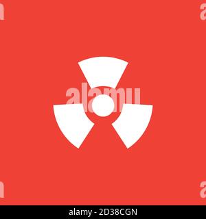 Propeller Icon On Red Background. Red Flat Style Vector Illustration. Stock Vector