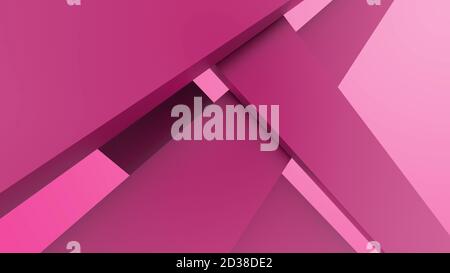 Diagonal pink dynamic stripes on color background. Modern abstract background with lines and dark shadows Stock Photo