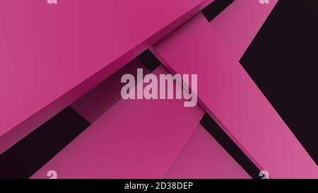 Diagonal pink dynamic stripes on black background. Modern abstract background with lines and dark shadows Stock Photo