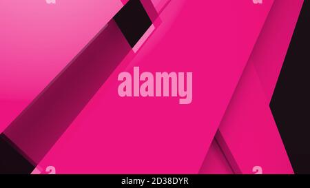 Diagonal pink dynamic stripes on black background. Modern abstract background with lines and dark shadows Stock Photo