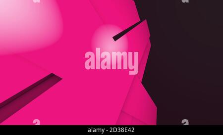 Diagonal pink dynamic stripes on black background. Modern abstract background with lines and dark shadows Stock Photo