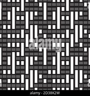 Seamless pattern with horizontal and vertical white segments Stock Vector