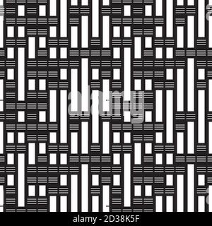 Seamless pattern with horizontal and vertical white segments Stock Vector