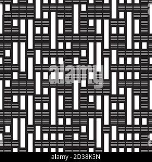 Seamless pattern with horizontal and vertical white segments Stock Vector
