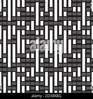 Seamless pattern with horizontal and vertical white segments Stock Vector