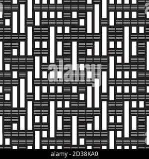 Seamless pattern with horizontal and vertical white segments Stock Vector