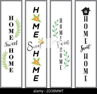 Home sweet home porch vertical design template vector Stock Vector