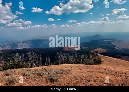 The view from Sepulcher Mountain, Yellowstone National Park, Wyoming, USA Stock Photo