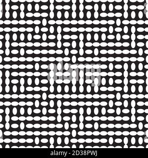 Seamless pattern with horizontal and vertical white ellipses Stock Vector