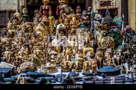 traditional handicrafts of rajasthan, marble and Blue pottery is one of the best traditional crafts of rajasthan Stock Photo