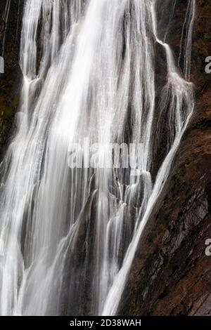 Aber Falls waterfall, Snowdonia, North Wales Stock Photo