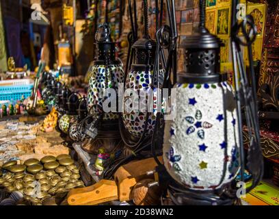 traditional handicrafts of rajasthan, marble and Blue pottery is one of the best traditional crafts of rajasthan Stock Photo