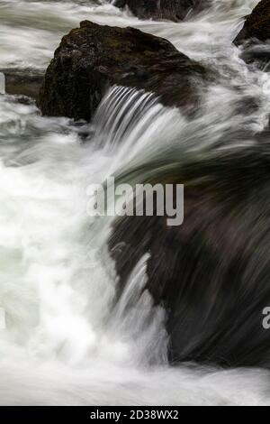 Waterfall at Fairy Glen, Snowdonia, North Wales Stock Photo