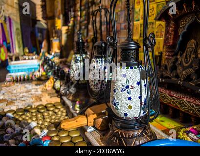 traditional handicrafts of rajasthan, marble and Blue pottery is one of the best traditional crafts of rajasthan Stock Photo