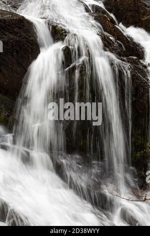 Swallow Falls waterfall, Snowdonia, North Wales Stock Photo
