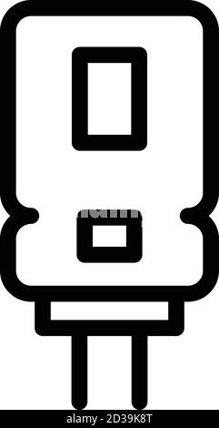 Aluminum capacitor icon, outline style Stock Vector