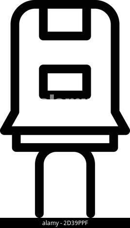 Voltage capacitor icon, outline style Stock Vector