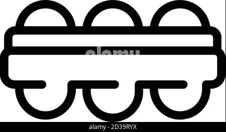 Ice cube tray icon, outline style Stock Vector