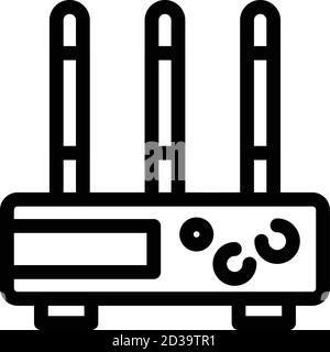 Modem icon, outline style Stock Vector
