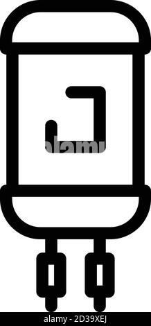 Energy capacitor icon, outline style Stock Vector