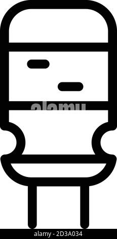 Capacitor chip icon, outline style Stock Vector