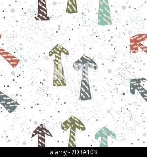 Cute Background with arrows. Hand Drawn Seamless Pattern. Vector Illustration. Stock Vector