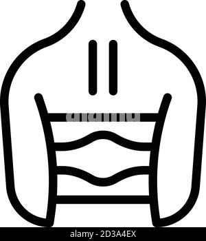 Back bandage icon, outline style Stock Vector