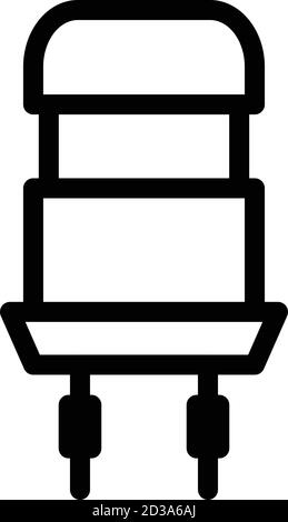 Power capacitor icon, outline style Stock Vector