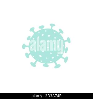 Coronavirus Covid-2019 isolated element. Covid virus clipart Stock Vector