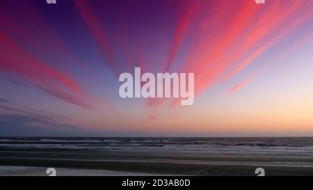 beautiful sunset over the ocean Stock Photo