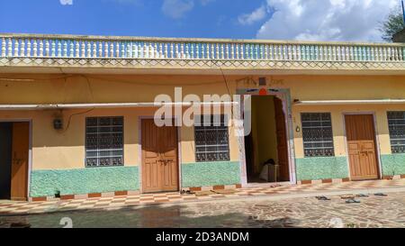 Ancient house designs of Rajasthan state in India. These houses were very famous in Indian history. Stock Photo