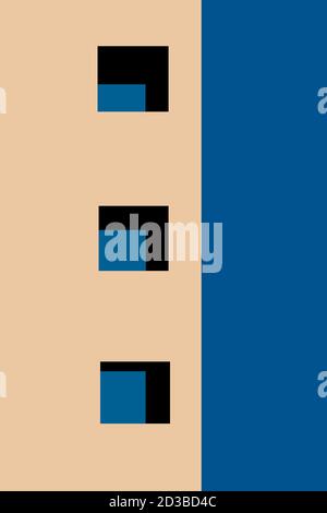 vector illustration of a windows of a building Stock Vector