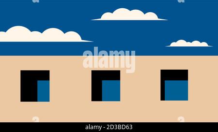 vector illustration of a windows in the sky Stock Vector