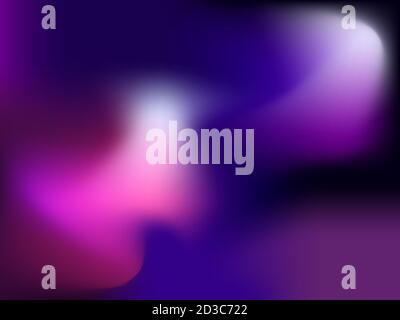Blurred abstract background with gradient purple, blue and pink color. Design for advertising, banner and poster. Vector illustration Stock Vector