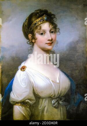 Louise of Mecklenburg-Strelitz (1776-1810), Queen of Prussia, portrait painting by Josef Grassi, 1802 Stock Photo