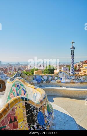 Park Guell in Barcelona, Spain Stock Photo