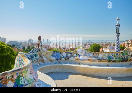 Park Guell in Barcelona, Spain Stock Photo