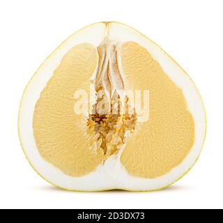 yellow pomelo, isolated on white background, clipping path, full depth of field Stock Photo
