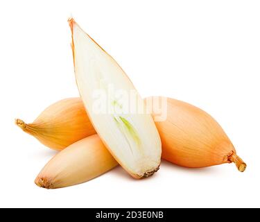 onion, shallot, isolated on white background, clipping path, full depth of field Stock Photo