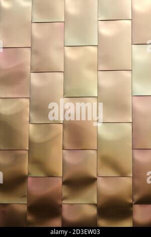 copper sheets on the side of a building Stock Photo