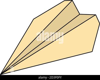 Paper Plane Icon. Editable Outline With Color Fill Design. Vector Illustration. Stock Vector
