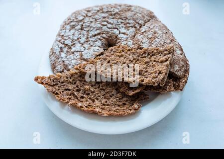Dark rye bread, Finland Stock Photo