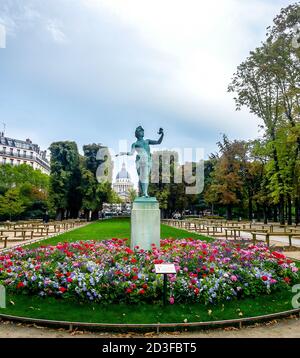 Statue in Luxembourg Garden (Jardin de Luxembourg) Paris, France. Stock Photo