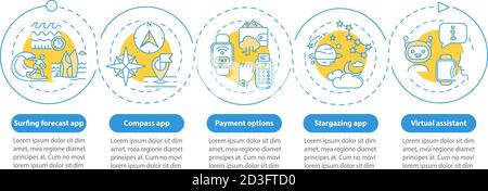 Smartwatch attributes vector infographic template Stock Vector