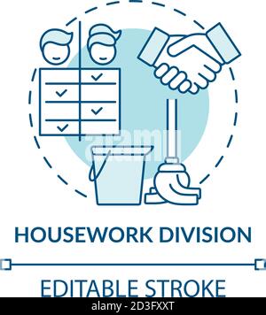 Housework division concept icon Stock Vector